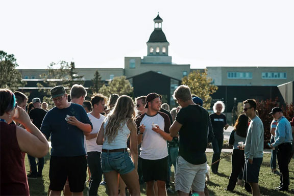 Students on campus